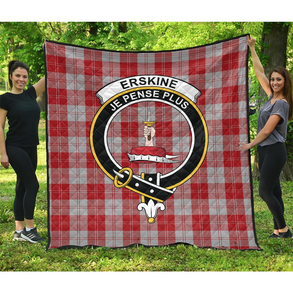 Erskine Red Tartan Crest Quilt