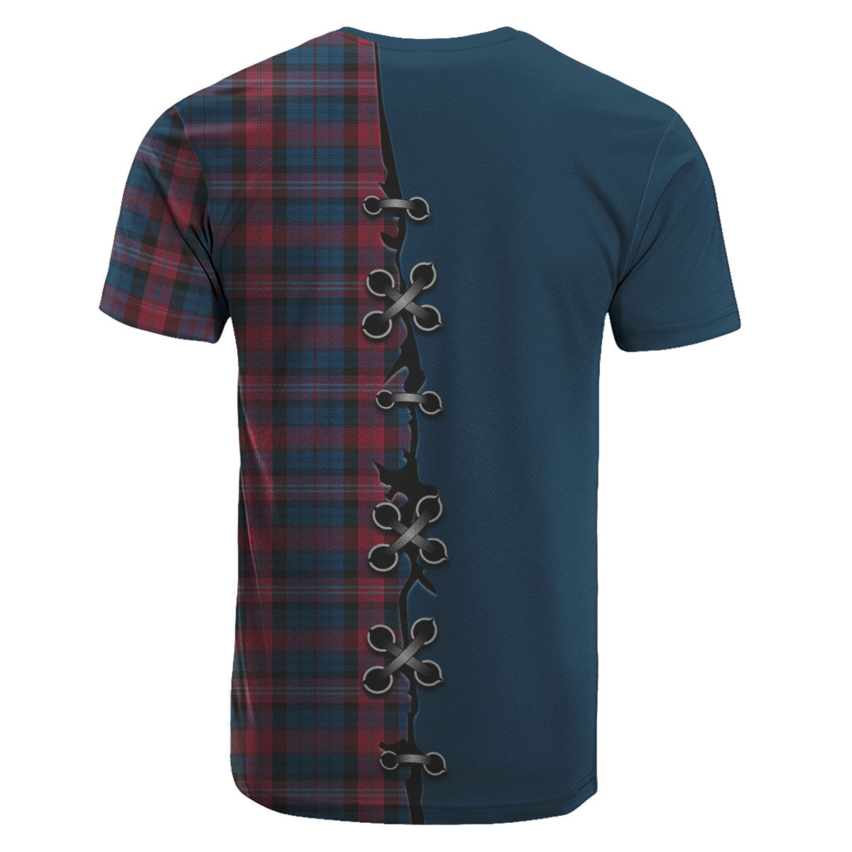 Evans Tartan T-shirt - Lion Rampant And Celtic Thistle Style
