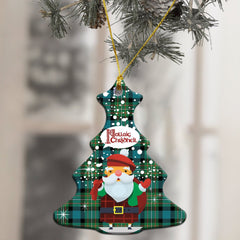 Ferguson Ancient Tartan Christmas Ceramic Ornament - Santa Style