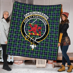 Farquharson Ancient Tartan Crest Quilt