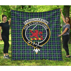 Farquharson Ancient Tartan Crest Quilt