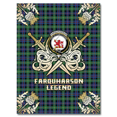Farquharson Ancient Tartan Gold Courage Symbol Blanket