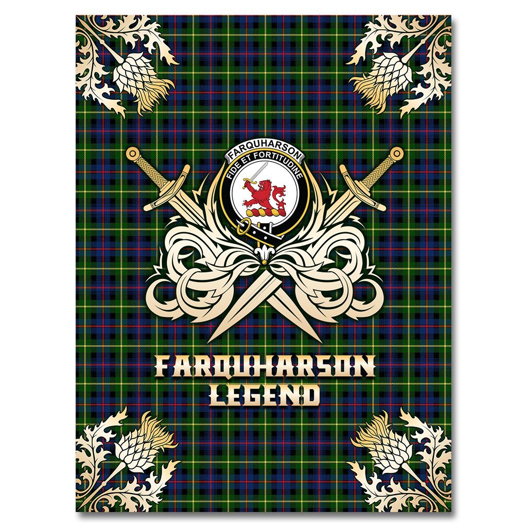 Farquharson Modern Tartan Gold Courage Symbol Blanket