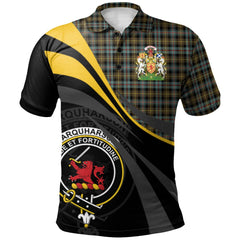 Farquharson Weathered Tartan Polo Shirt - Royal Coat Of Arms Style