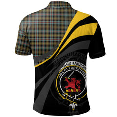 Farquharson Weathered Tartan Polo Shirt - Royal Coat Of Arms Style