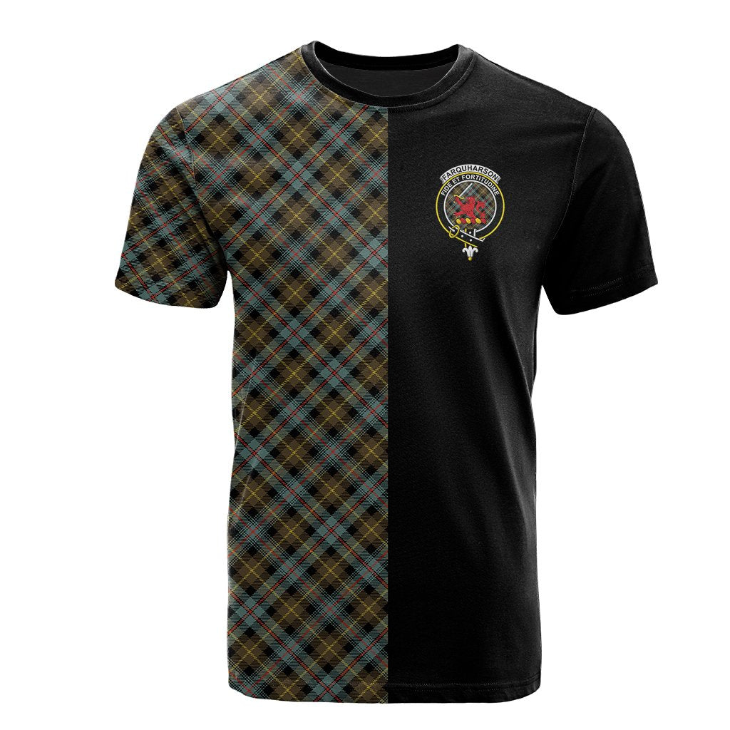 Farquharson Weathered Tartan T-Shirt Half of Me - Cross Style