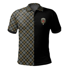 Farquharson Weathered Tartan Polo Shirt Half of Me - Cross Style