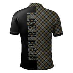 Farquharson Weathered Tartan Polo Shirt Half of Me - Cross Style