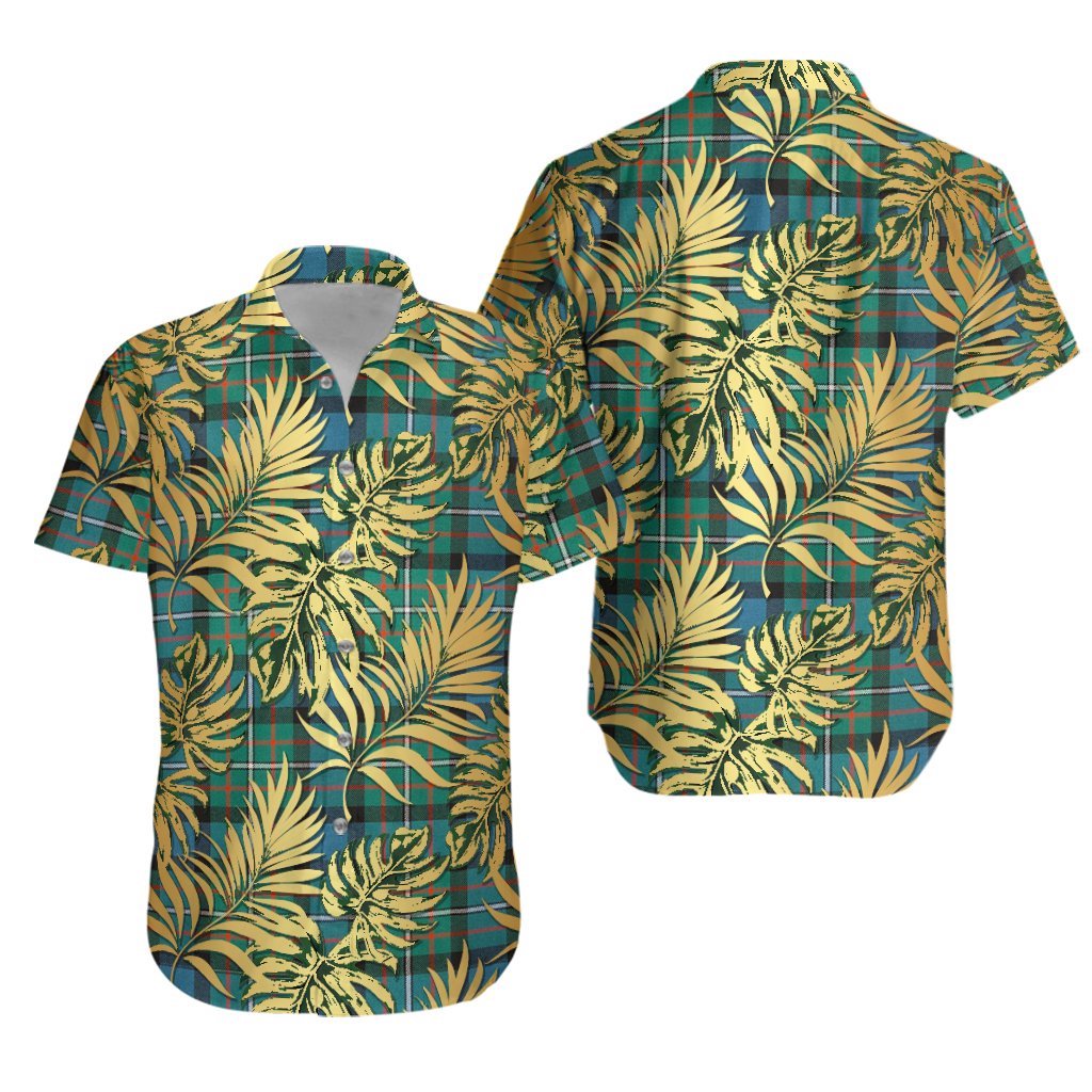 Ferguson Ancient Tartan Vintage Leaves Hawaiian Shirt