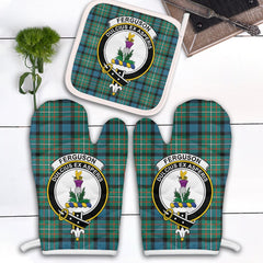 Ferguson Ancient Tartan Crest Oven Mitt And Pot Holder (2 Oven Mitts + 1 Pot Holder)