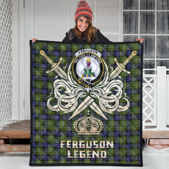 Ferguson Modern Tartan Crest Legend Gold Royal Premium Quilt