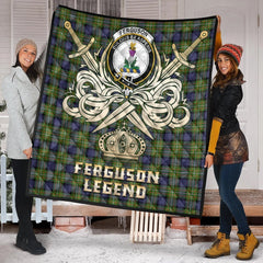 Ferguson Modern Tartan Crest Legend Gold Royal Premium Quilt