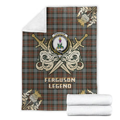 Ferguson Weathered Tartan Gold Courage Symbol Blanket