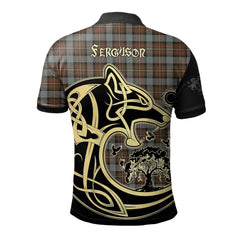 Ferguson Weathered Tartan Polo Shirt Viking Wolf