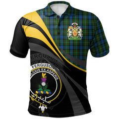 Ferguson of Atholl Clan Tartan Polo Shirt - Royal Coat Of Arms Style