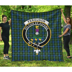 Ferguson of Atholl Tartan Crest Quilt