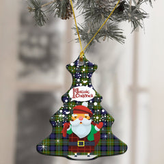 Fergusson Modern Tartan Christmas Ceramic Ornament - Santa Style