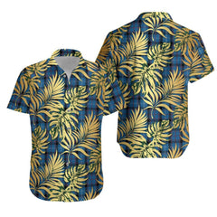 Fitzgerald Family Tartan Vintage Leaves Hawaiian Shirt