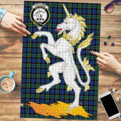 Fletcher Ancient Tartan Crest Unicorn Scotland Jigsaw Puzzles