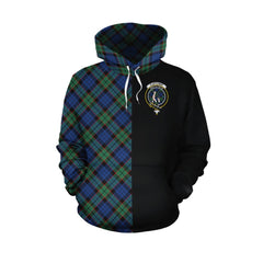Fletcher Ancient Tartan Hoodie Half of Me - Cross Style