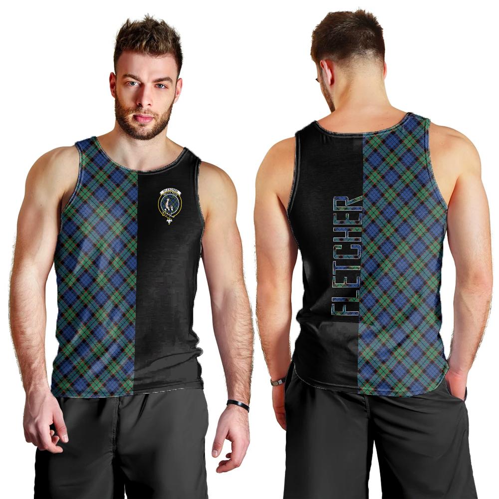 Fletcher Ancient Tartan Crest Men's Tank Top - Cross Style