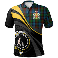 Fletcher of Dunans Tartan Polo Shirt - Royal Coat Of Arms Style