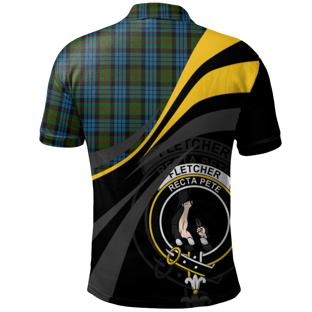 Fletcher of Dunans Tartan Polo Shirt - Royal Coat Of Arms Style