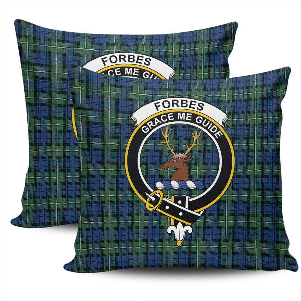 Scottish Forbes Ancient Tartan Crest Pillow Cover - Tartan Cushion Cover