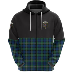 Forbes Ancient Clan Half Of Tartan Zipper Hoodie