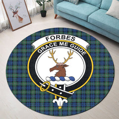 Forbes Ancient Tartan Crest Round Rug