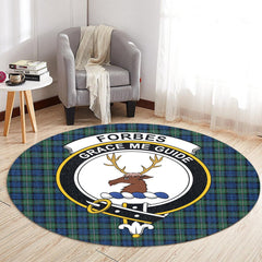 Forbes Ancient Tartan Crest Round Rug