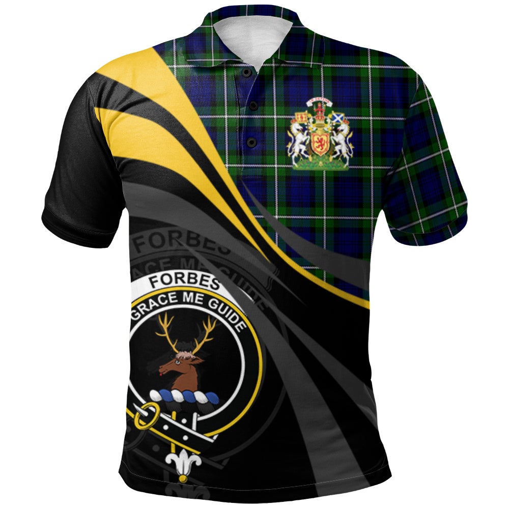 Forbes Modern Tartan Polo Shirt - Royal Coat Of Arms Style