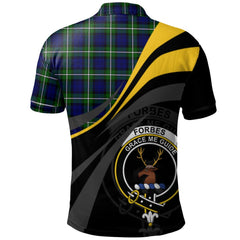 Forbes Modern Tartan Polo Shirt - Royal Coat Of Arms Style