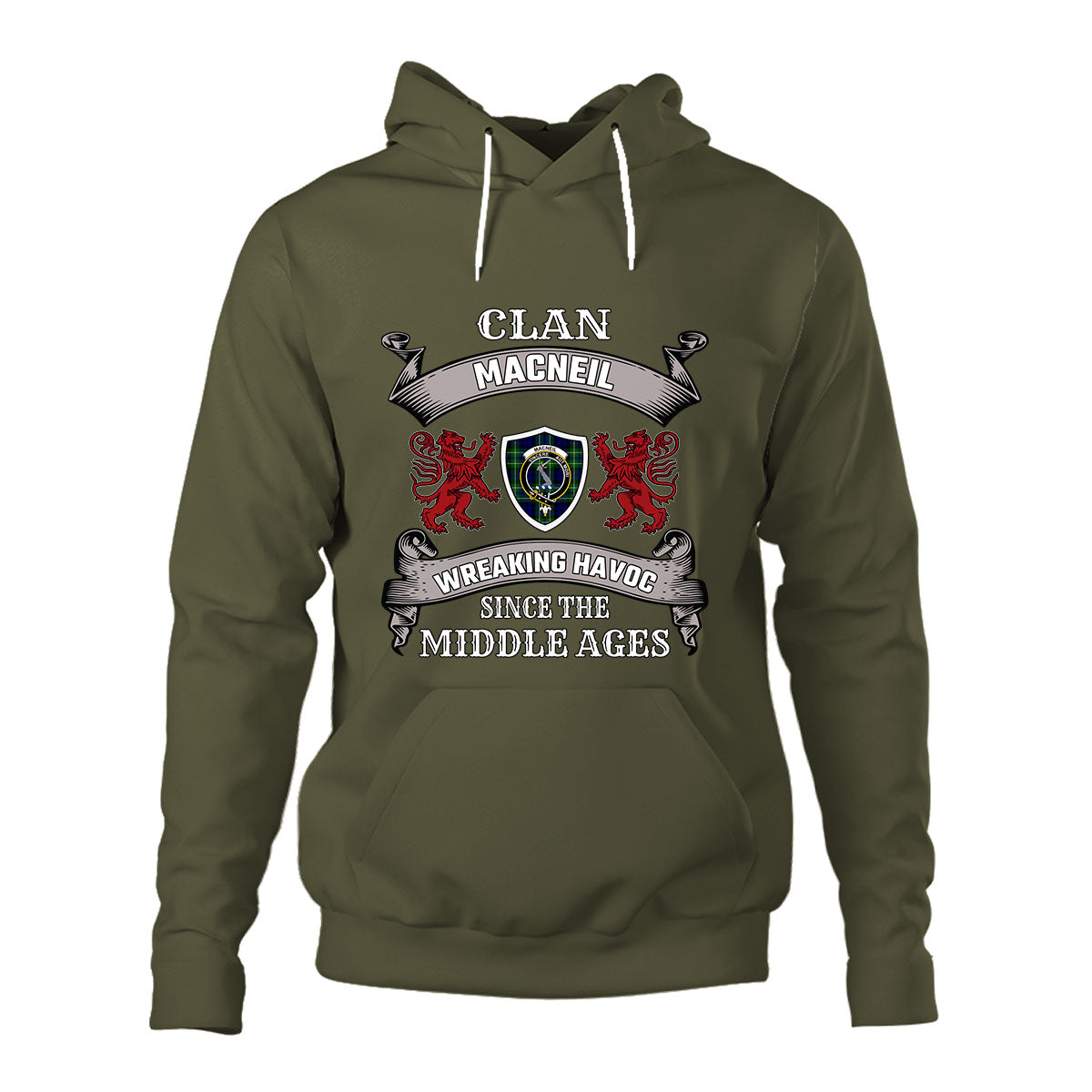 MacNeil Family Tartan - 2D Unisex Hoodie