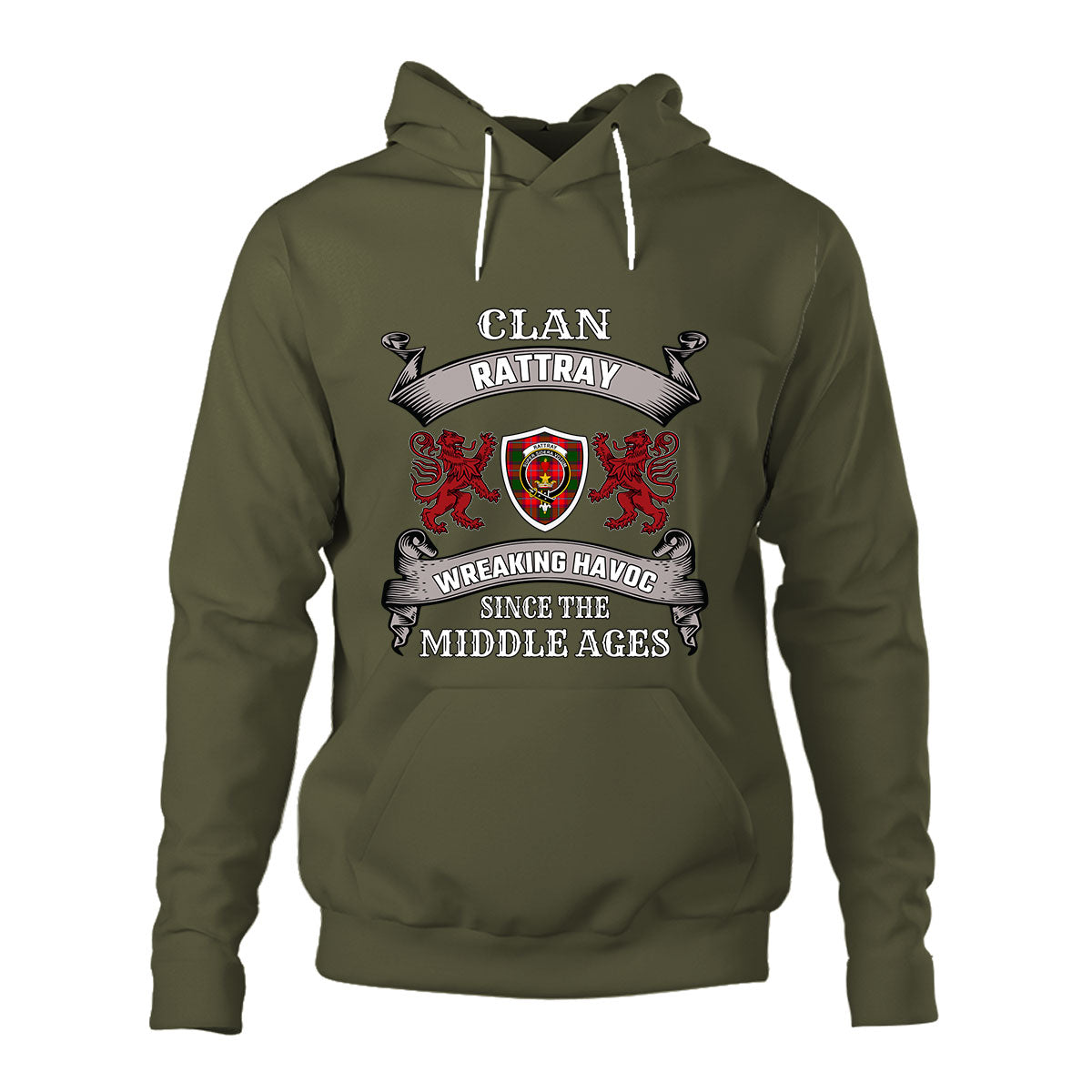 Rattray Family Tartan - 2D Unisex Hoodie