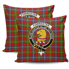 Scottish Forrester Tartan Crest Pillow Cover - Tartan Cushion Cover
