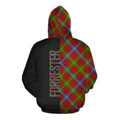 Forrester Tartan Hoodie Half of Me - Cross Style