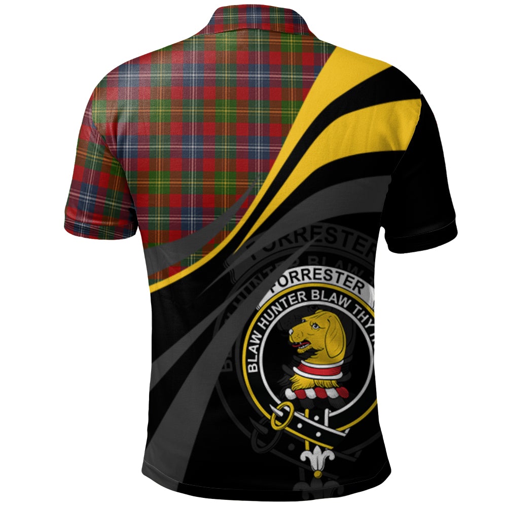 Forrester or Foster Tartan Polo Shirt - Royal Coat Of Arms Style