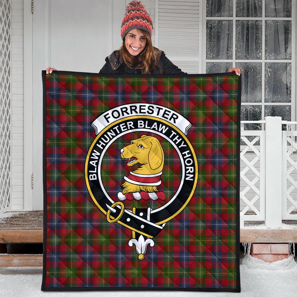 Forrester or Foster Tartan Crest Quilt