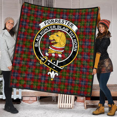 Forrester or Foster Tartan Crest Quilt