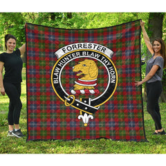 Forrester or Foster Tartan Crest Quilt