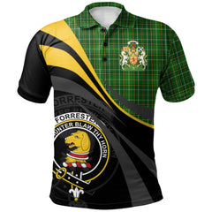 Forrester or Foster Hunting Tartan Polo Shirt - Royal Coat Of Arms Style