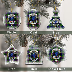 Forsyth Tartan Christmas Ceramic Ornament - Snow Style