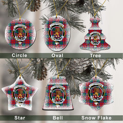 Fotheringham Tartan Christmas Ceramic Ornament - Snow Style