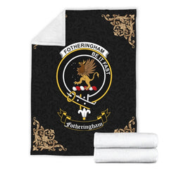 Fotheringham Crest Tartan Premium Blanket Black