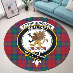 Fotheringham Modern Tartan Crest Round Rug