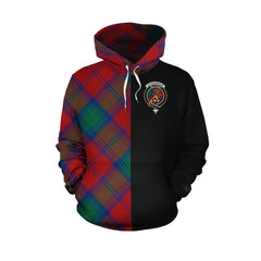 Fotheringham Modern Tartan Hoodie Half of Me - Cross Style