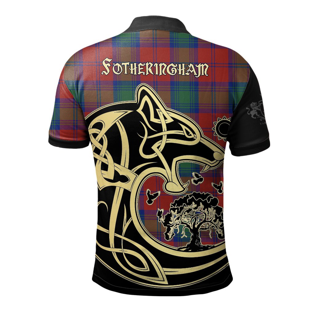 Fotheringham Modern Tartan Polo Shirt Viking Wolf