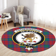 Fotheringham Modern Tartan Crest Round Rug