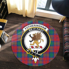 Fotheringham Modern Tartan Crest Round Rug